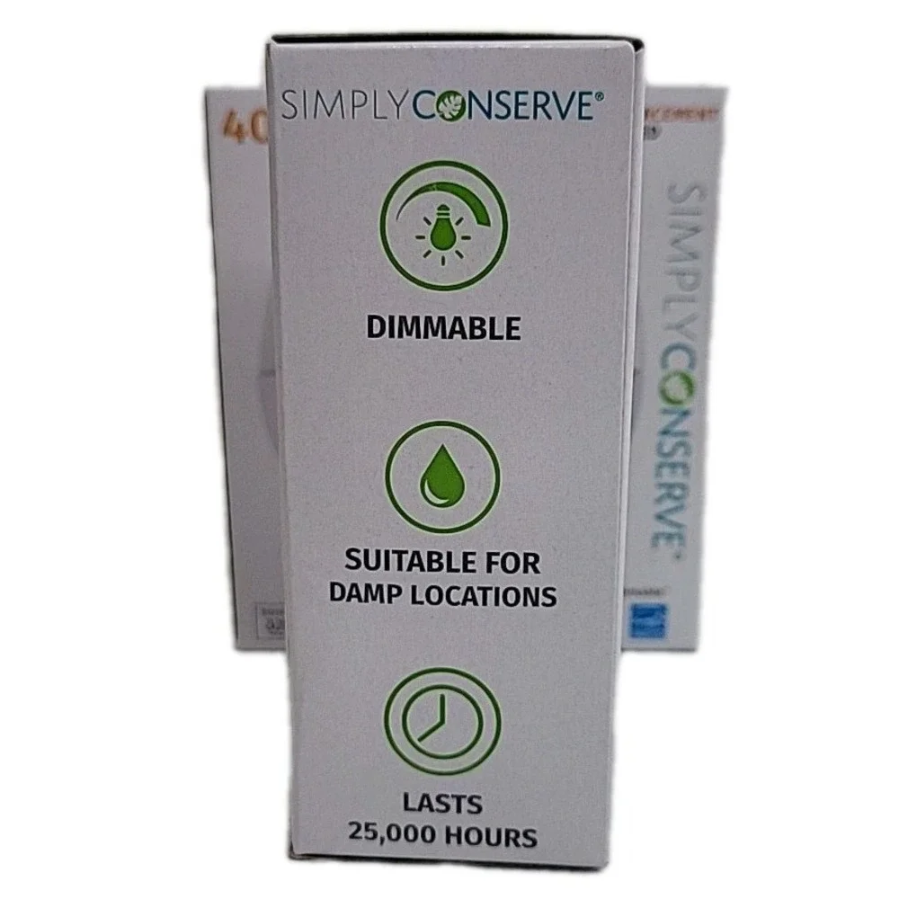 SIMPLY‎ CONSERVE (2 PACK) LED Light Bulb Dimmable 40W Warm White L05LCDL2700K